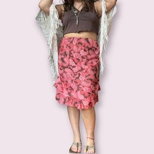 y2k paisley skirt